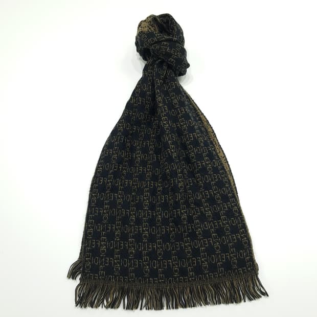 MX270 펜디 클래식 FF 패턴 울 목도리 머플러