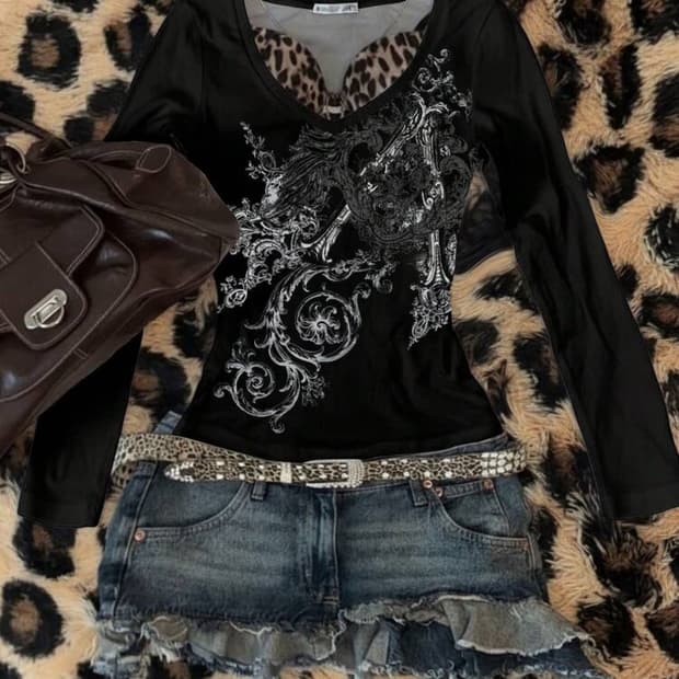 일본 빈티지 오네갸루 긴팔티