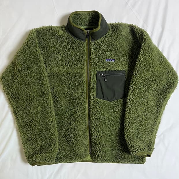 파타고니아 딥파일 가디건 그린 M
