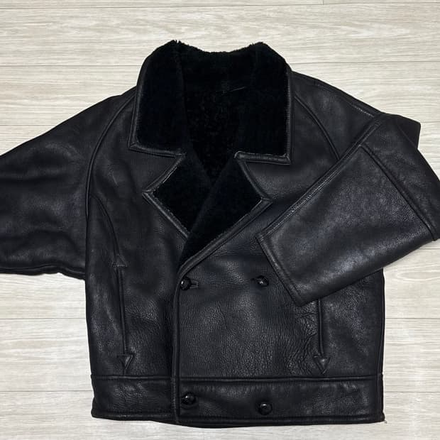 양가죽 리얼 무스탕 블랙