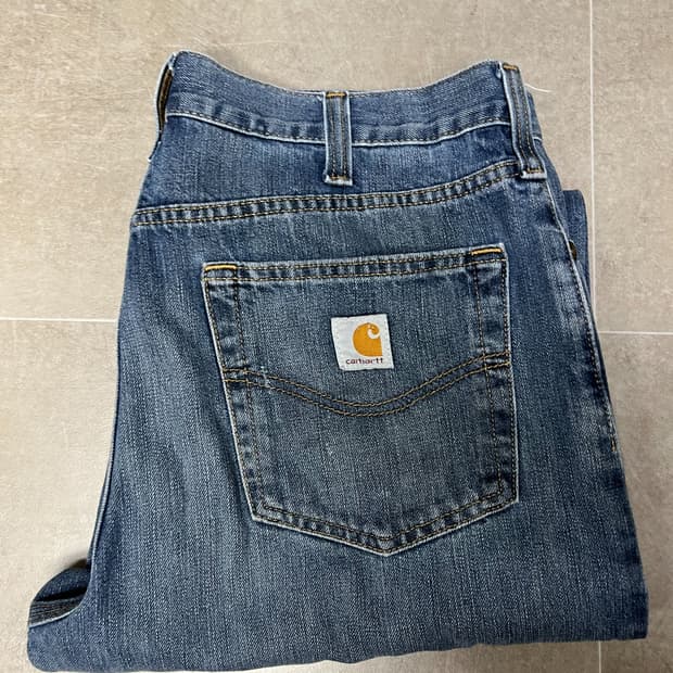빈티지 칼하트 릴렉스드 핏 데님 팬츠 중청 34/32