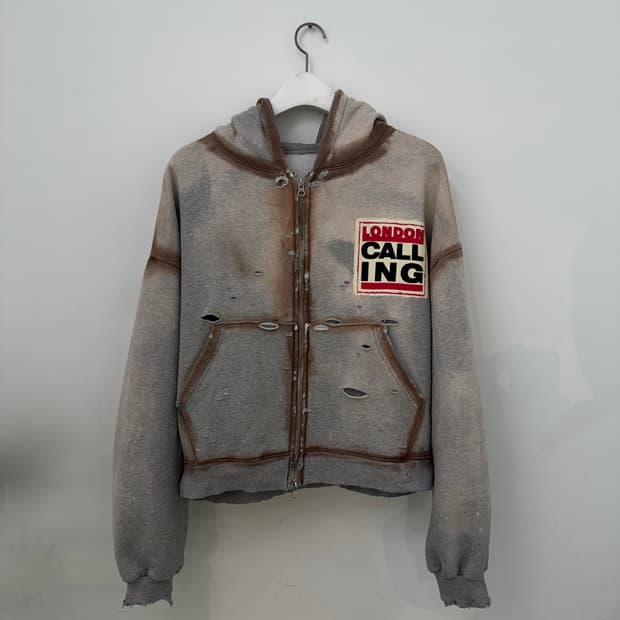 빈티지 후드집업(기모)