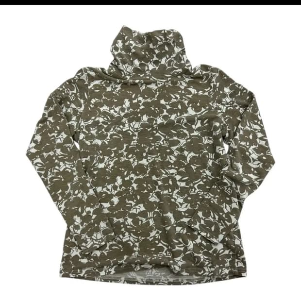 JPN 플로럴 패턴 하이넥 티셔츠 SIZE M-L (W)