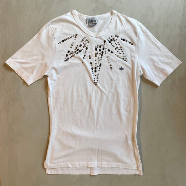 Vivienne Westwood 스터드 로고 반팔 티셔츠