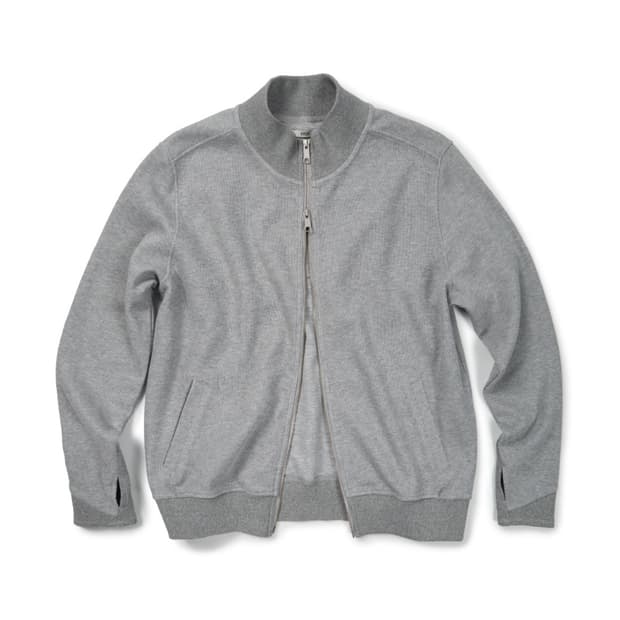 (L) etce 패널 니트 집업 그레이