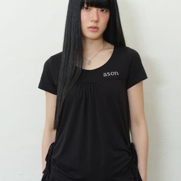 애즈온 ETTII FRILL DRESS / 블랙