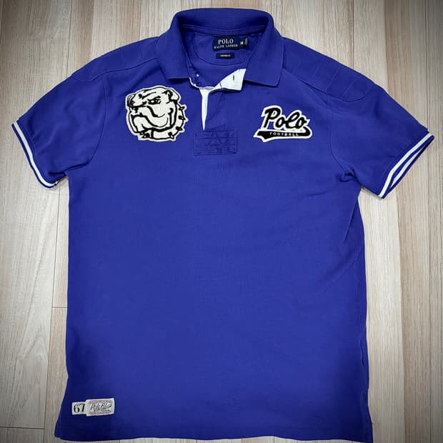 폴로 랄프로렌 커스텀핏 럭비 폴로 반팔 티셔츠 (불독 패치)