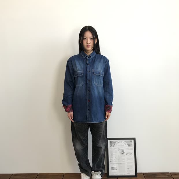 Deelish Denim Work Shirt Indigo