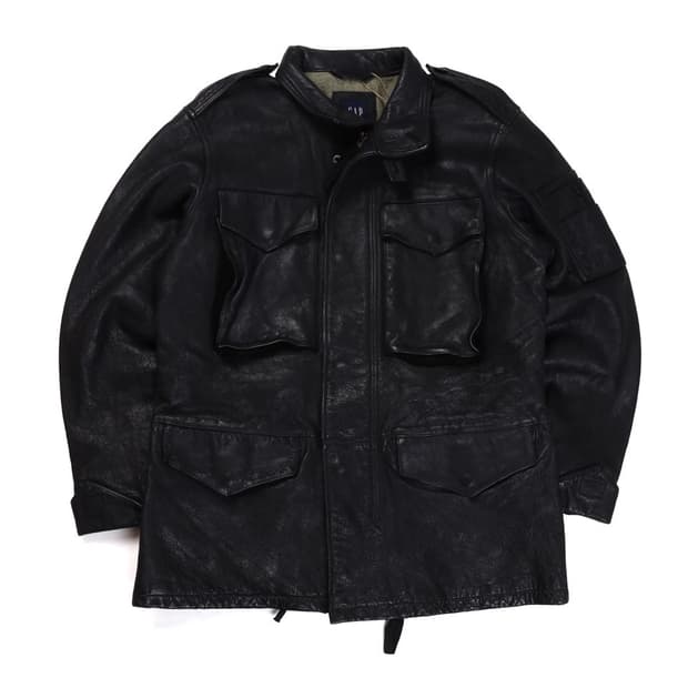 갭 Gap Field Leather Jacket
