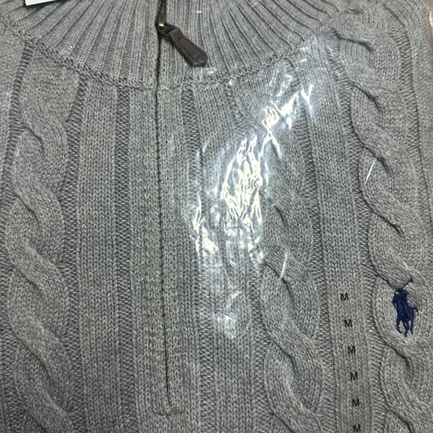 새상품 폴로 니트집업 M