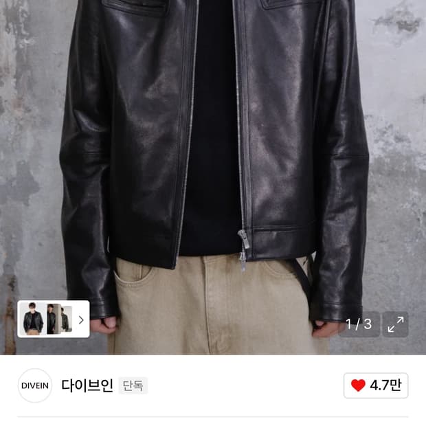 (2) 다이브인 LOOSED VEGETABLE LEATHER JACKET