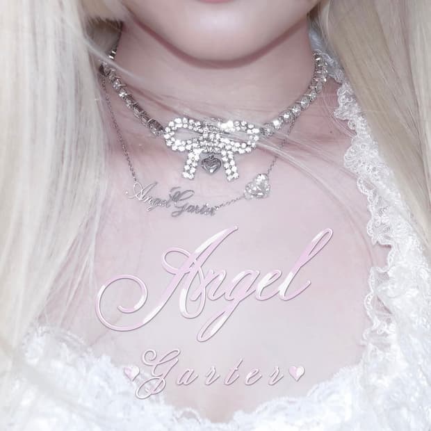 엔젤가터 Big Bow Gem Necklace