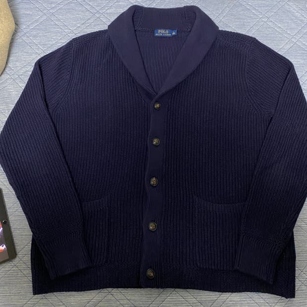 폴로 랄프로렌 남성 숄카라 가디건 네이비 L