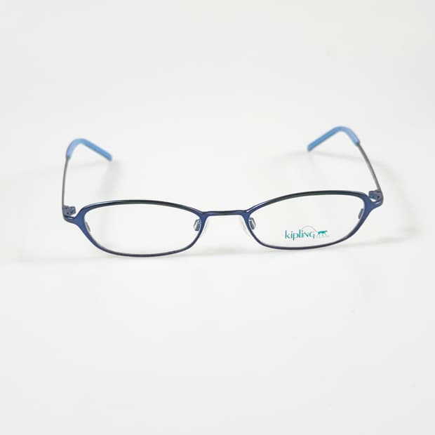 KIPLING 슬림 오벌 딥블루 메탈 프레임 빈티지 안경