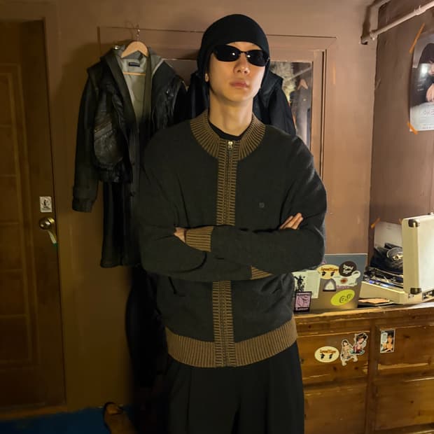 MAESTRO BROWN PANEL ZIP UP JACKET