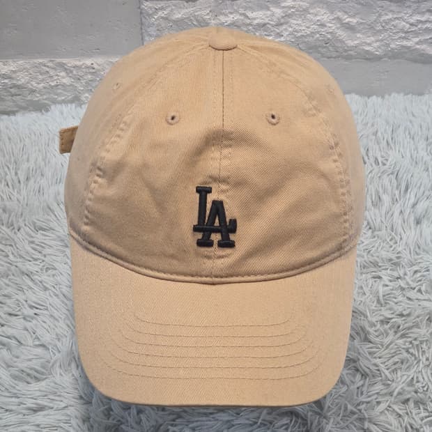 1p-8:MLB LA 다저스 베이지 코튼 볼캡 프리사이즈 (56-59)