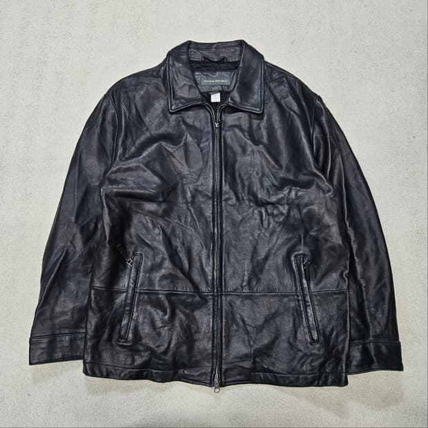 00s 바나나리퍼블릭 레더 자켓 L 블랙