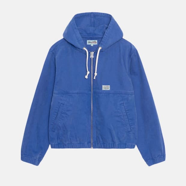 스투시 워크 자켓 언라인 캔버스 바자 블루 재킷 / M