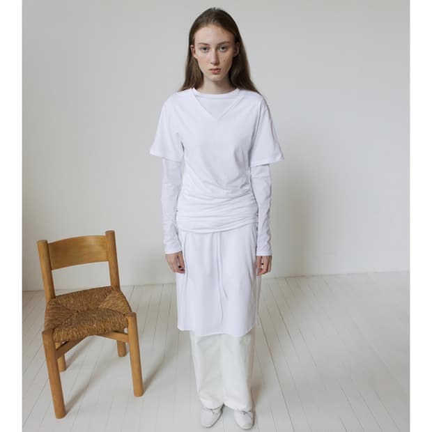 리포스 Cotton Jersey Midi Skirt