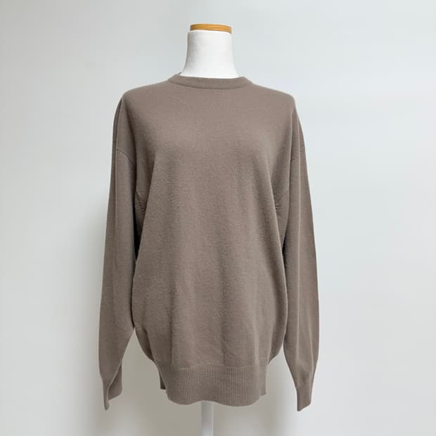 [캐시미어 100%] 코코아브라운 라운드 니트 M