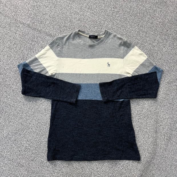 95 헤지스 배색 니트 긴팔티 60316J