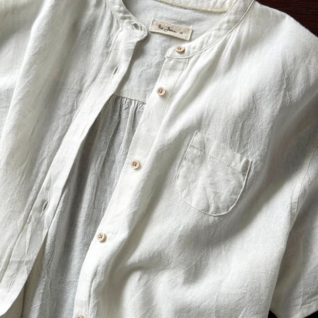 Cotton linen natural design shirt
