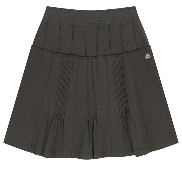 코이세이오 플라워 핀턱 스커트 차콜 1size