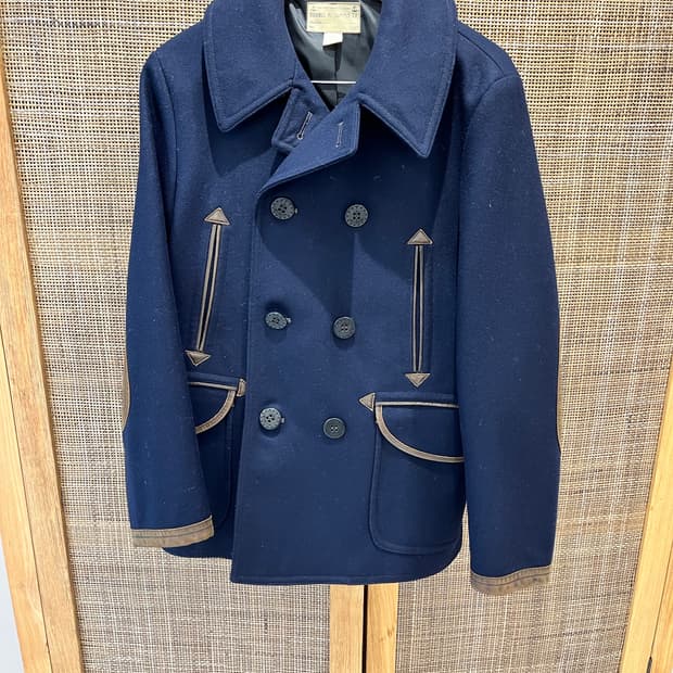 RRL 더블알엘 레더트림 네이비 피코트 M