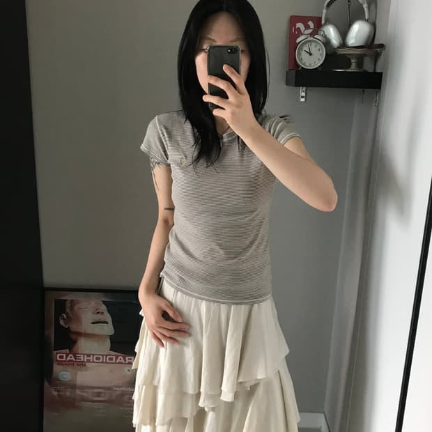 폴로 랄프로렌 포니로고 스트라이프 니트 반팔티