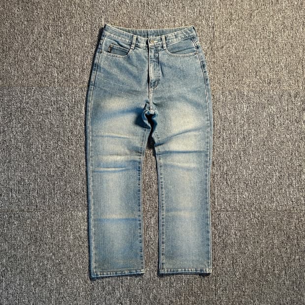 LEE 워싱 패치로고 데님 팬츠