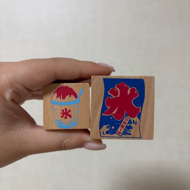 고전 빈티지 빙수 나무 도장