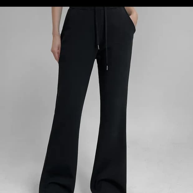 블랙업 비엔트 부츠컷 밴딩팬츠 블랙 롱 M