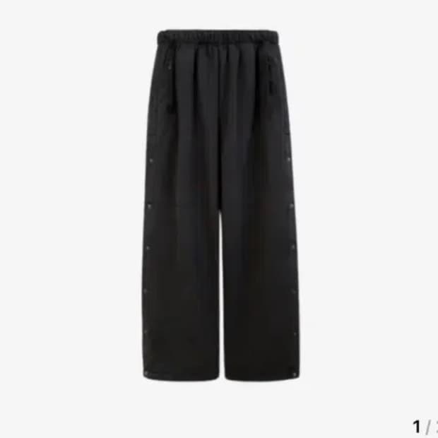 폴리테루 웜업 스웻팬츠_블리치드 블랙