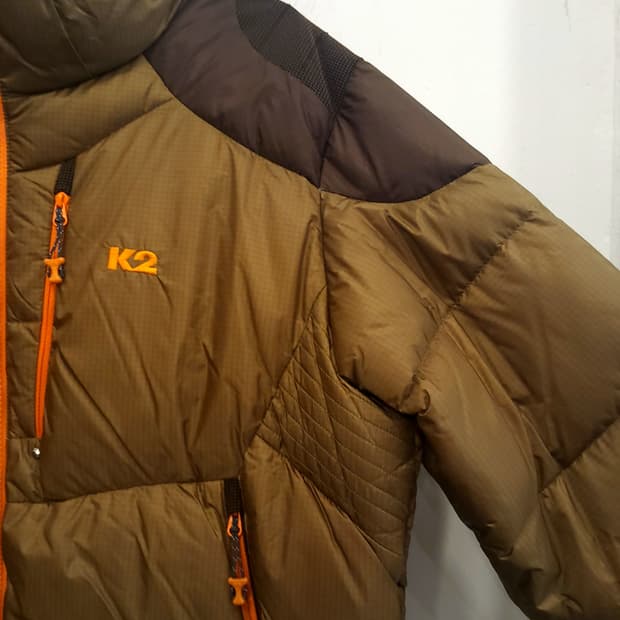 K2 윈드스토퍼 다운 카키 패딩
