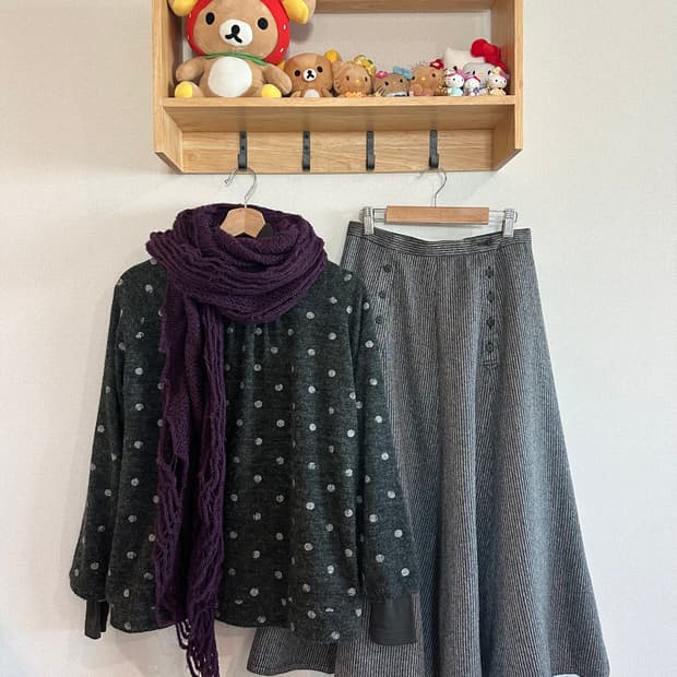 jpn 하구미 스즈코 너드 모리걸 키치 괴짜 레이어드 코디세트