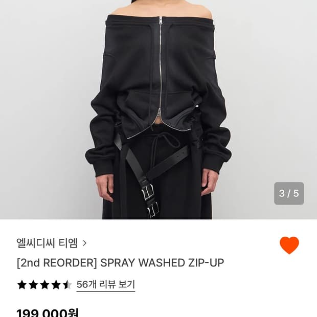 LCDC spray washed zipup