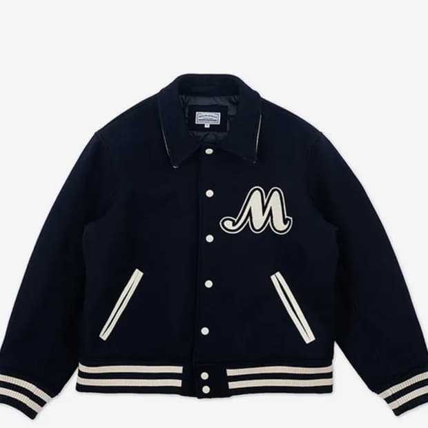 맨인정글 레터맨 바시티 자켓 네이비 L