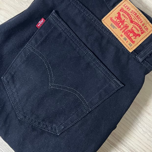 리바이스 550 블랙 데님