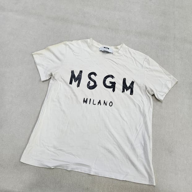 L MSGM 브러쉬로고 반팔 티 0723Y