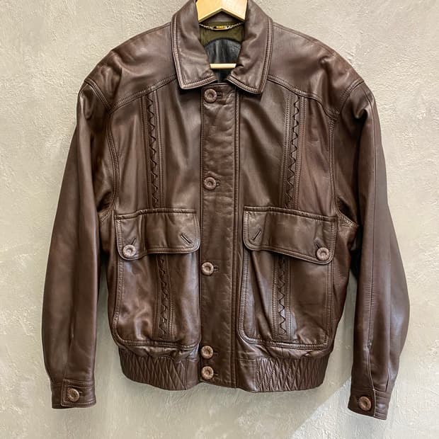 [48] 90s Torras 브라운 양가죽 레더자켓