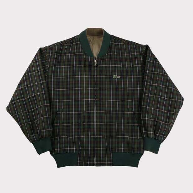 [L] 90's 라코스테 체크 블루종 자켓