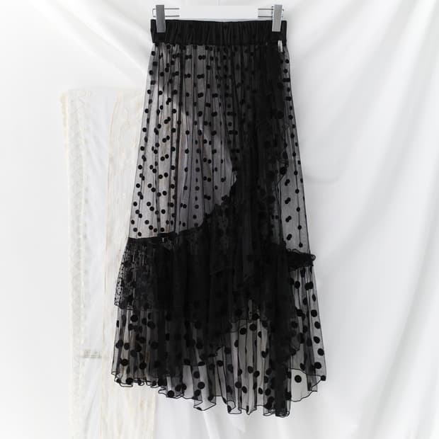 dot frill sha skirt