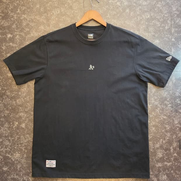 뉴에라] MLB 베이직 오클랜드 애슬레틱스 티셔츠 블랙