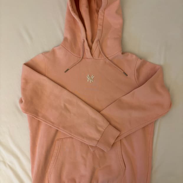 MLB 뉴욕양키스 베이비핑크 후드티