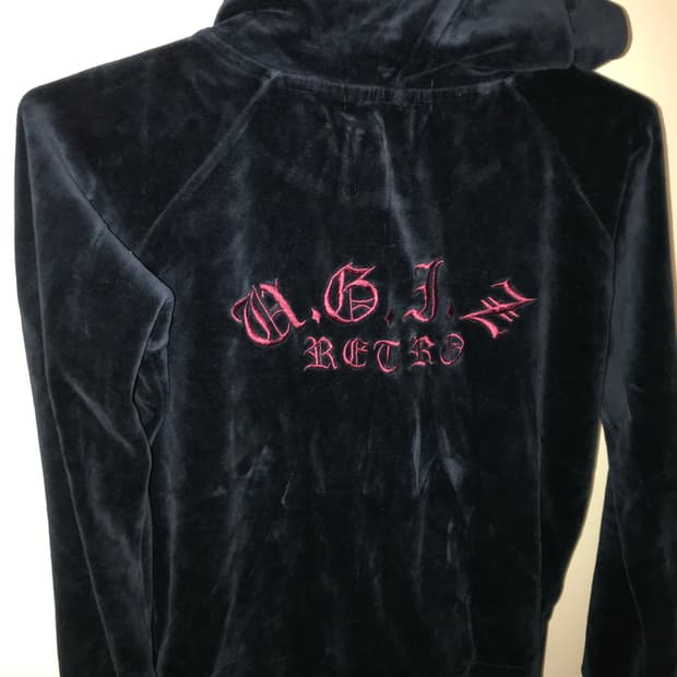 빈티지 벨벳 후드집업