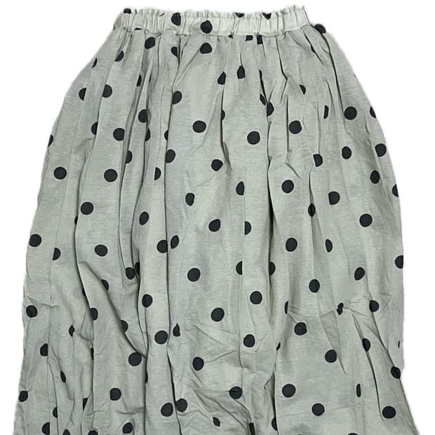 브라운 도트 스커트