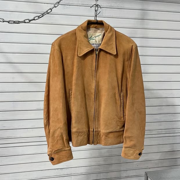 70s vtg talon zipper suede jacket 🇺🇸