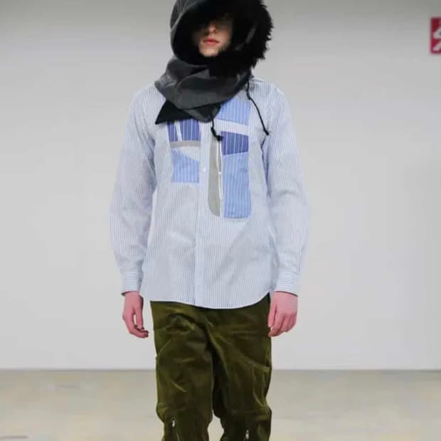 꼼데가르송 셔츠라인 후드 그레이 악세사리 comme des garcons