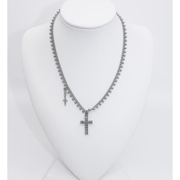 미애 Dot cross necklace