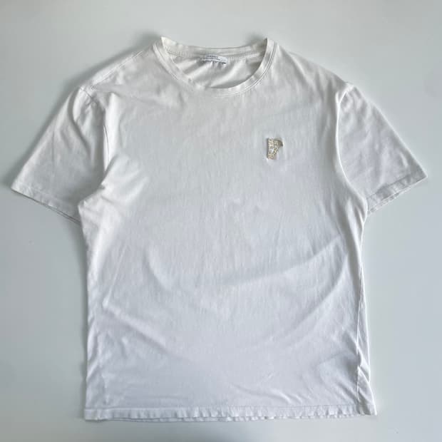 Versace  베르사체 메두사 자수 화이트 반팔 티셔츠